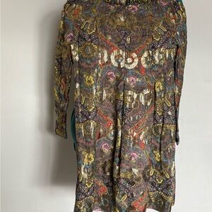 Marc By Marc Jacobs Gold and Pink Long Sleeve Dress